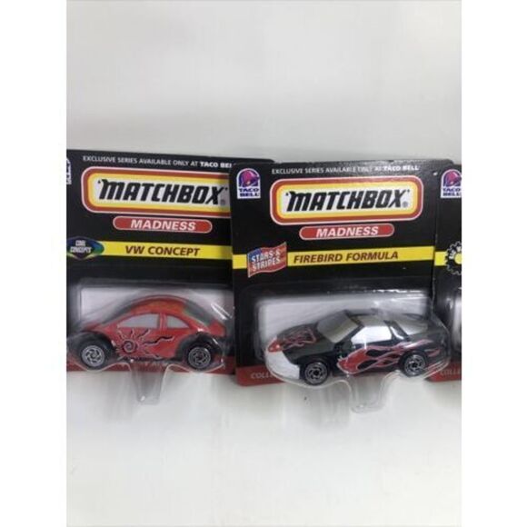 Matchbox Madness Taco Bell Exclusive 4 Car Set Corvette Firebird Humvee VW Bug - Picture 2 of 6